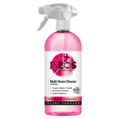 INEOS antibacterial cleaner spray Rhubarb and Pomegranate 750ml, UK version