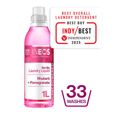 INEOS Non Bio Laundry Liquid Rhubarb and Pomegranate 1000ml, UK version