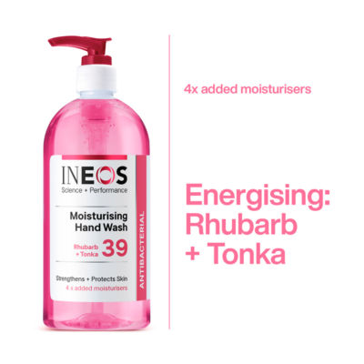 INEOS Rhubarb + Tonka hand wash 500ml, imported from the UK