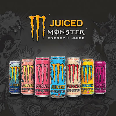 Monster Energy Khaotic tropical orange energy drink 500ml, imported from the UK