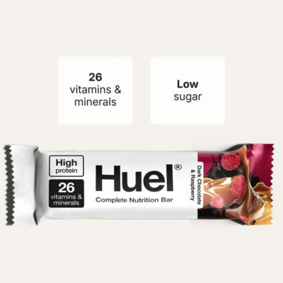 Huel Complete Nutrition Bar Dark Chocolate Raspberry 51g, UK version