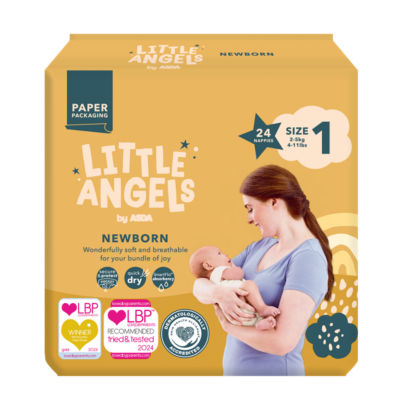 ASDA Little Angels newborn size 1 nappies 2-5kg 24 pack, UK version
