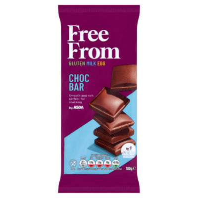 ASDA Free From vegan chocolate bar 100g - British product