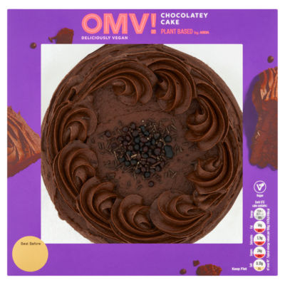 Deliciously Vegan Chocolatey Cake with Brownie Fudge Pieces