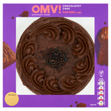 Vegan chocolatey cake slice with brownie fudge pieces - British product