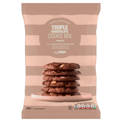 ASDA triple chocolate cookie mix 275g - British product