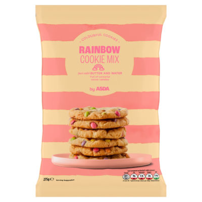 ASDA Rainbow Cookie Mix Vanilla Flavour Baking Mix 275g