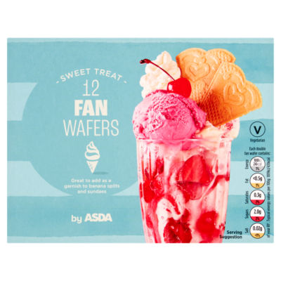 ASDA 12 Fan Wafers Ice Cream Wafers