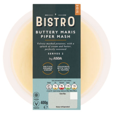 Bistro By ASDA Buttery Maris Piper mashed potato 400g - British product