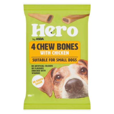 Hero by ASDA chew bones with chicken 180g, UK version