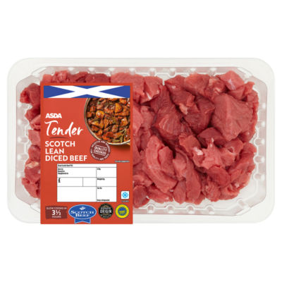 ASDA Diced Scotch Lean Beef 700g - British product