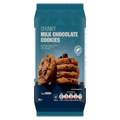 ASDA Chunky Milk Chocolate Cookies 180g - British product