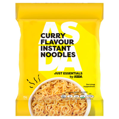 ASDA curry flavour instant noodles 65g, UK version