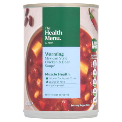ASDA Warming Mexican Style Chicken & Bean Soup 400g (British brand)