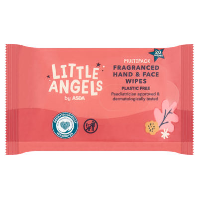 LITTLE ANGELS by ASDA 20 Fragranced Hand & Face Baby Wipes 4 Pack