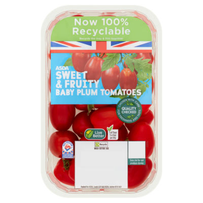 ASDA Sweet & Fruity Baby Plum Tomatoes 300g - British product