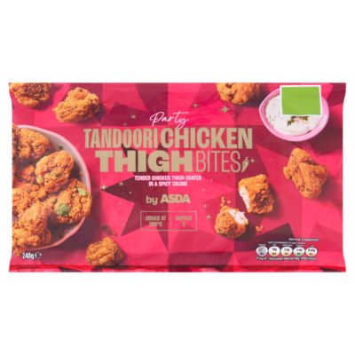 ASDA Party Tandoori Chicken Thigh Bites 240g - British product