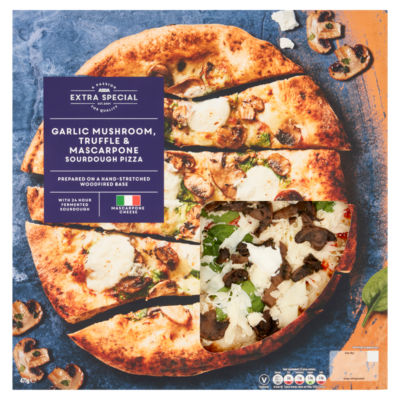 ASDA Extra Special Garlic Mushroom Truffle Sourdough Pizza 471g - British product