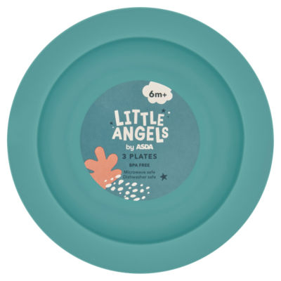 LITTLE ANGELS 3 Baby Plates for 6+ Months