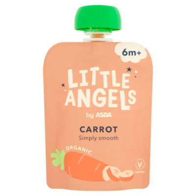 Little Angels ASDA Organic Carrot 6m+ Baby Food Puree 70g