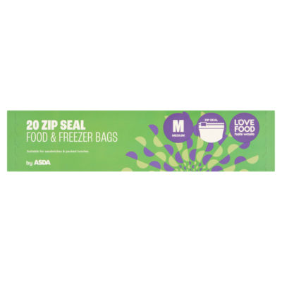 ASDA medium freezer bags 20 pack - British product