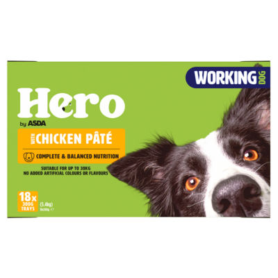 Hero working dog chicken pâté 18 x 300g, UK version