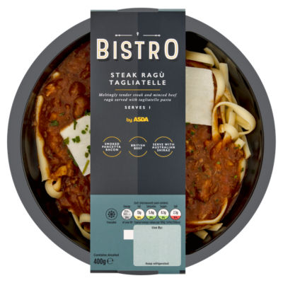 Bistro by ASDA steak ragù tagliatelle 400g - British product
