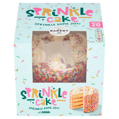 ASDA The Bakery Sprinkle Jam Madeira Cake Individual (British brand)