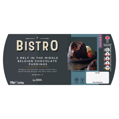 ASDA Bistro Melt in the Middle Chocolate Pudding 310g - British product