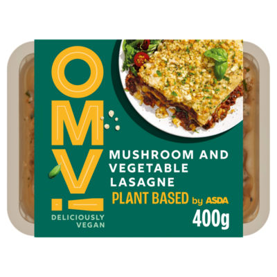 OMV! Vegan Mushroom and Vegetable Lasagne Ready Meal 400g