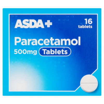 ASDA Paracetamol 500mg Tablets 16 Pack