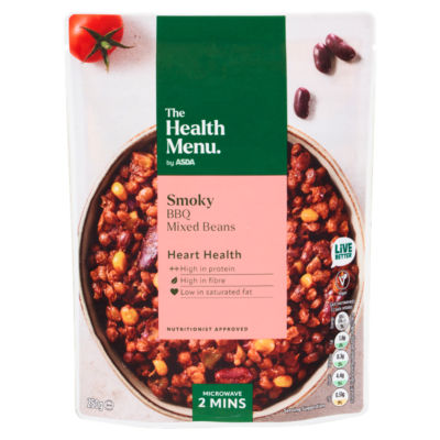 ASDA The Health Menu Smoky BBQ Mixed Beans 250g (British brand)