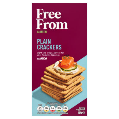 ASDA Free From Plain Crackers 137g - British product