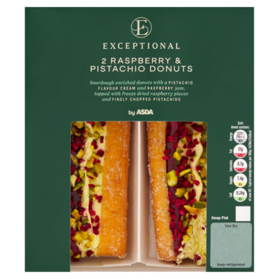 ASDA Raspberry and Pistachio Sourdough Donuts - British product