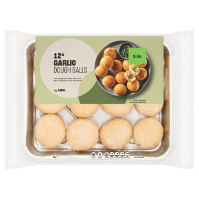 ASDA Garlic Dough Balls Part Baked Garlic Bread 165g