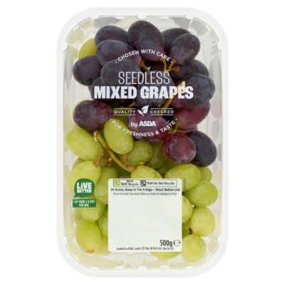 ASDA Sweet and Juicy Seedless Grapes 500g - British product