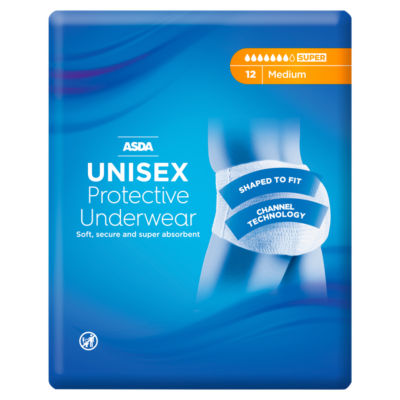 ASDA medium unisex protective underwear 12 pack - British product