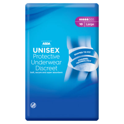 ASDA Unisex Large Absorbent Protective Underwear - British product