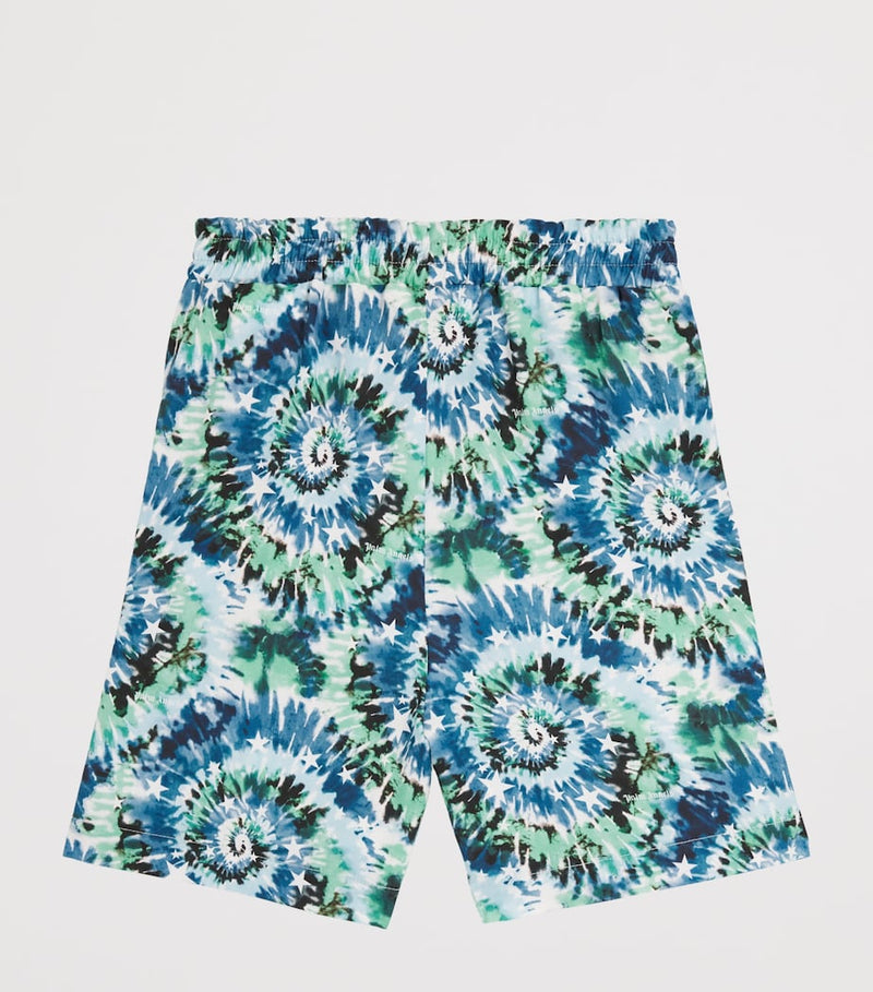 Palm Angels Kids Spiral Tie-Dye Shorts 4-12+ years, imported from the UK