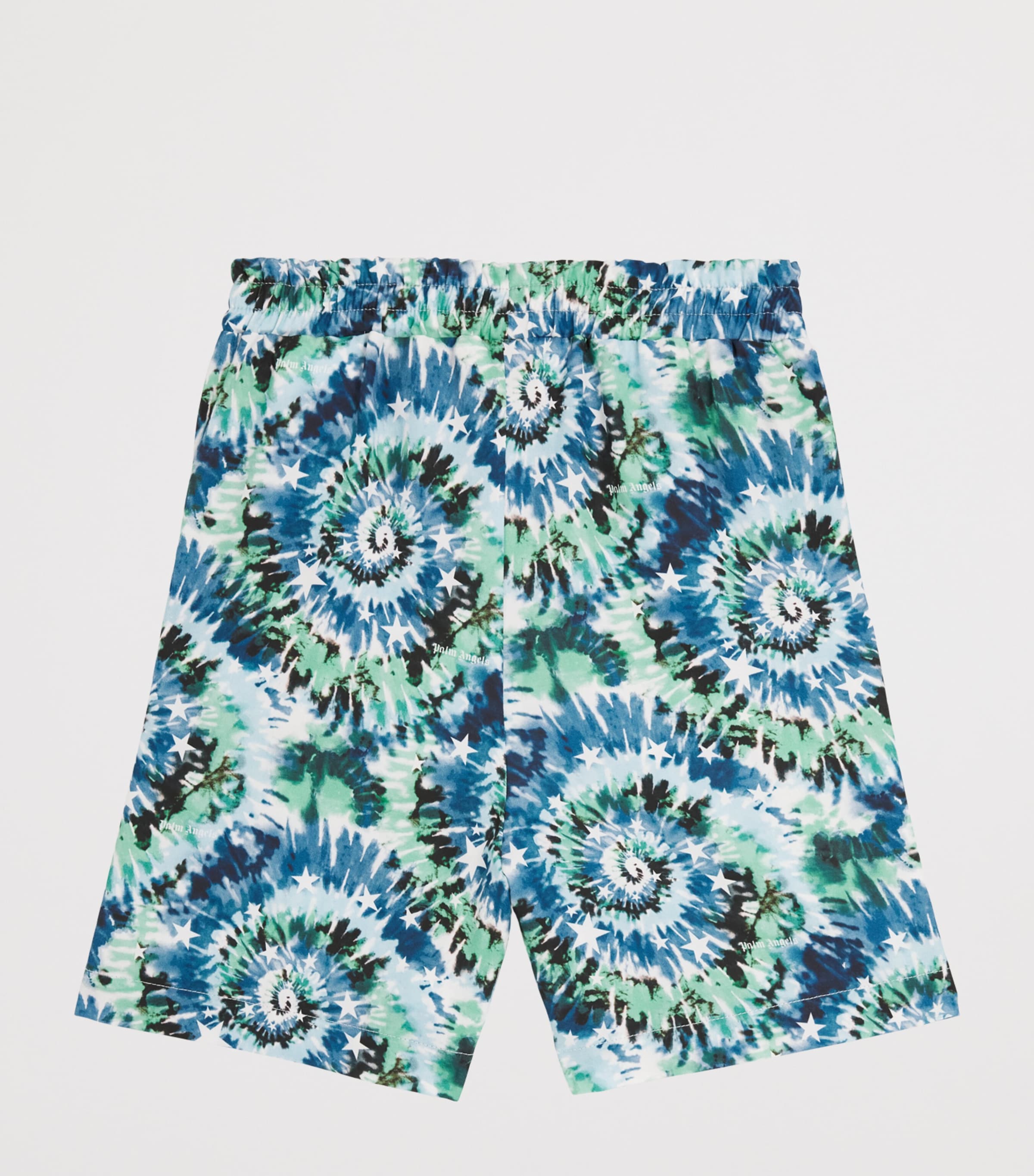 Palm Angels Kids Spiral Tie-Dye Shorts 4-12+ years, imported from the UK