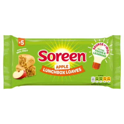 Soreen apple lunchbox loaves snack bars 5 x 30g (British brand)