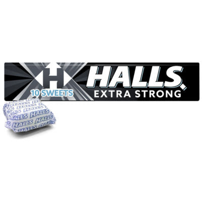 Halls Extra Strong Menthol Lozenges Roll 34g, UK version
