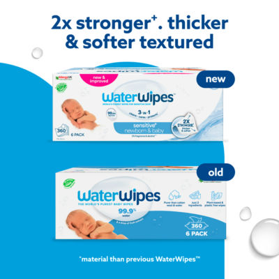 WaterWipes Sensitive+ Newborn and Baby Wipes 360 count (British brand)