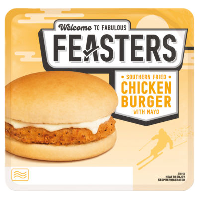 Feasters southern fried chicken burger 130g - British product