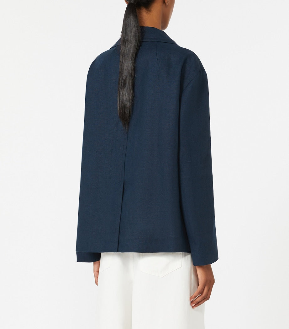 Max Mara linen double-breasted Avenue blazer, imported from the UK