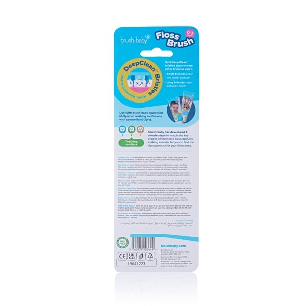 Brush Baby baby toothbrush double pack pink teal - British product