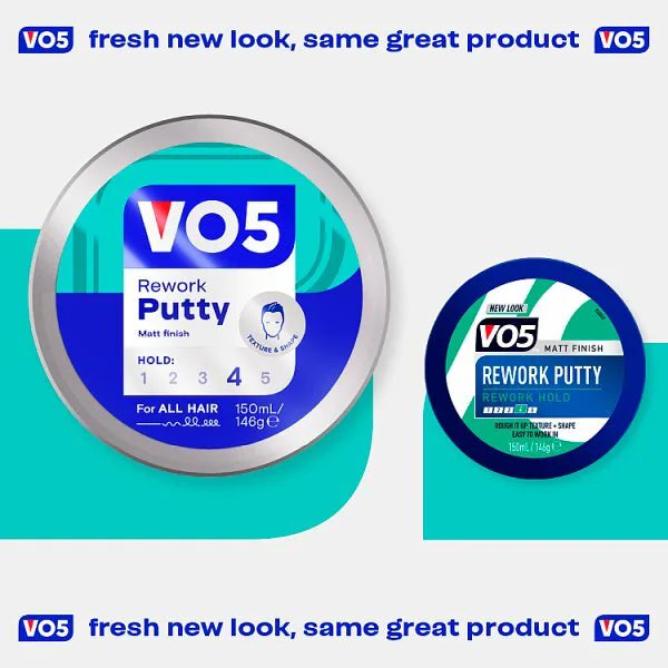 Vo5 Rework Hair Putty 150ml (British brand)