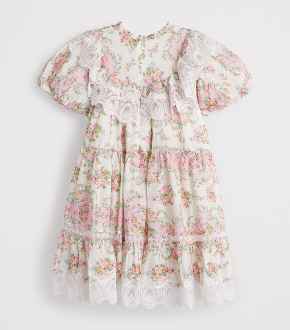 Petite Amalie cotton floral dress for children 4-16 years, imported from the UK