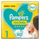 Pampers New Baby Nappies Size 1 80 Pack, imported from the UK