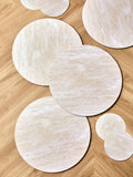 Natural marble effect placemat and coaster set set of 4 (British brand)